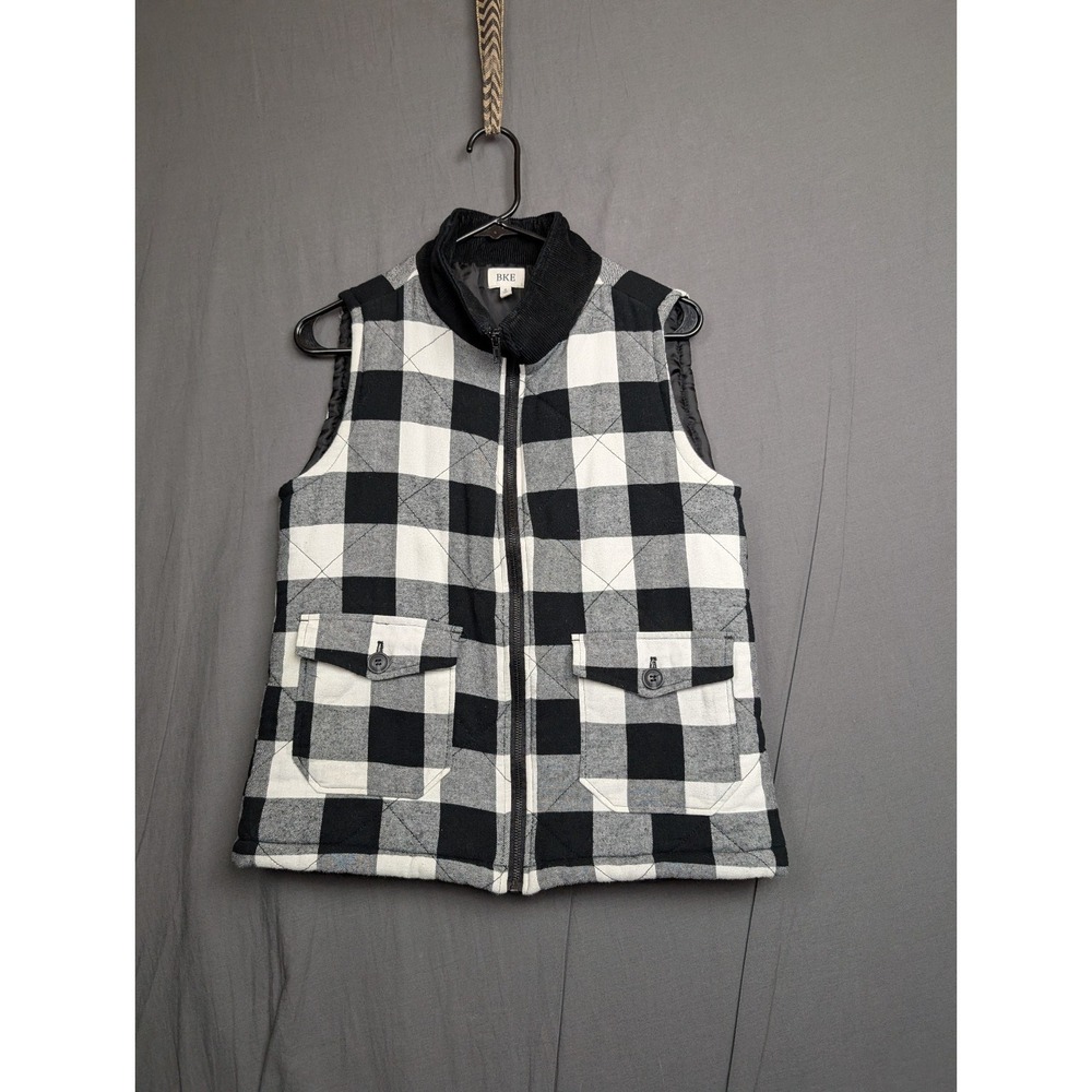 BKE Buckle Buffalo‎ Plaid Zip Up Vest Unisex Size Small